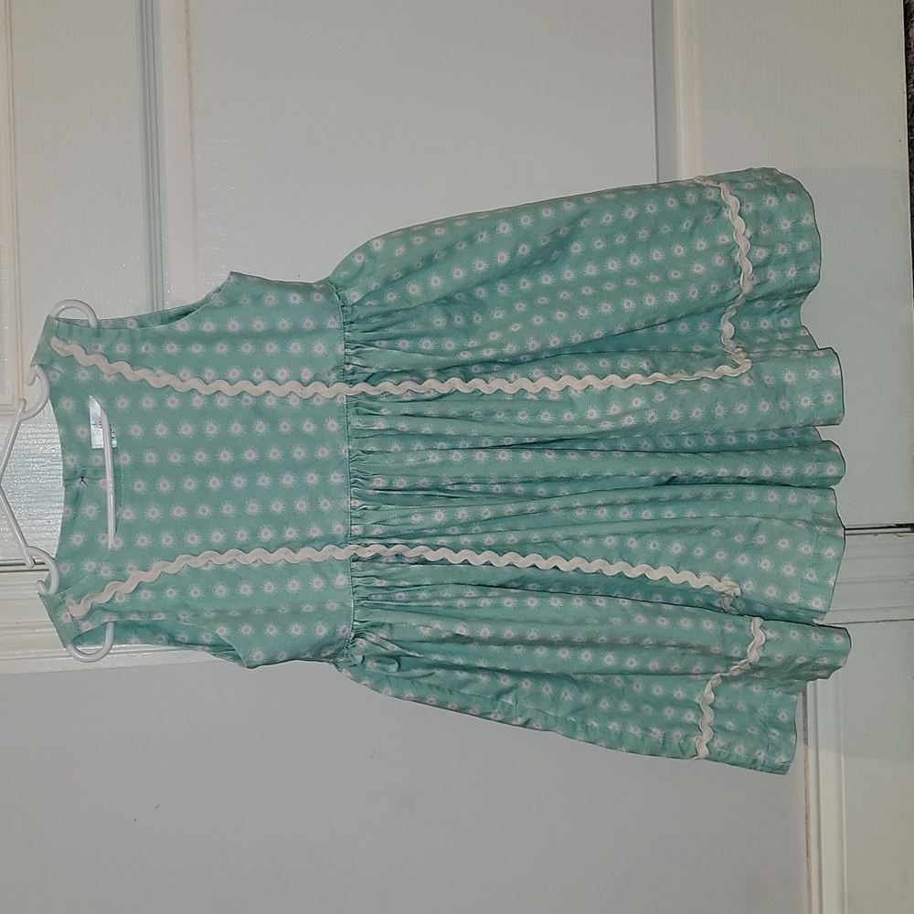 Little Miss Marmalade green chevron dress